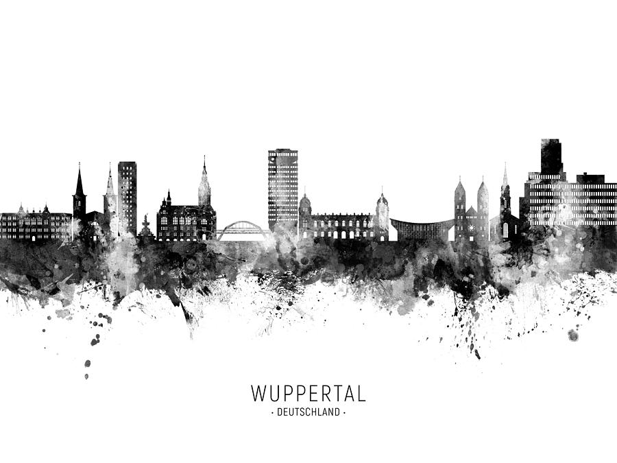 Wuppertal Germany Skyline #83 Digital Art by Michael Tompsett