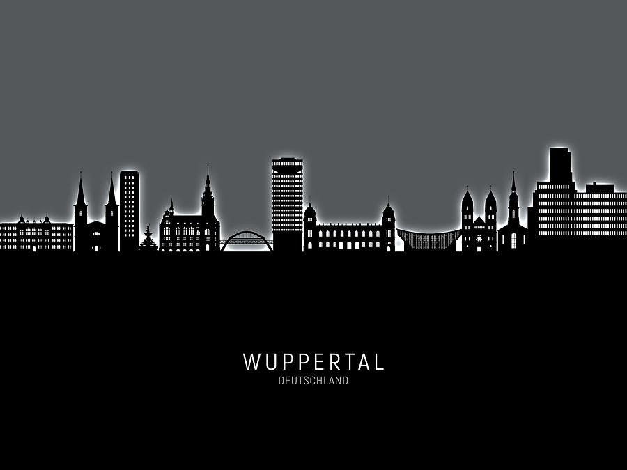 Wuppertal Germany Skyline #96 Digital Art by Michael Tompsett