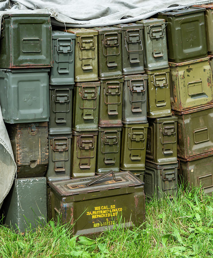 WW2 Ammo Cans Photograph by John Lott