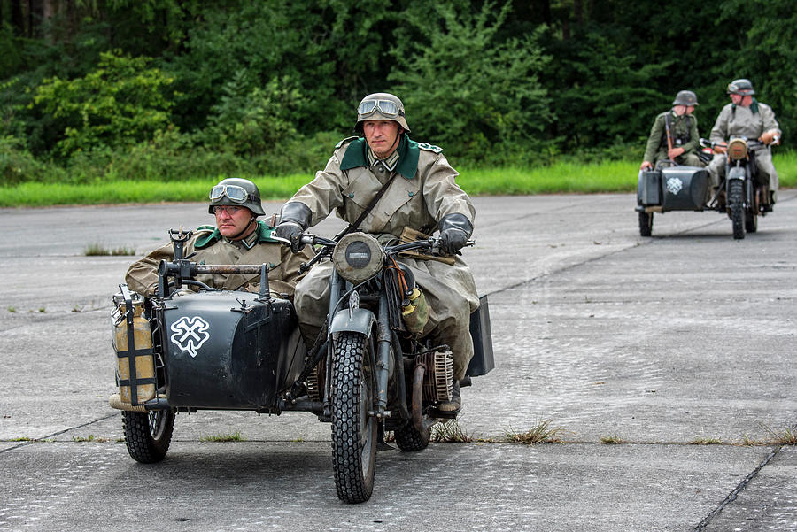 WW2 German BMW Sidecar Motorcycles Photograph by Arterra Picture Library