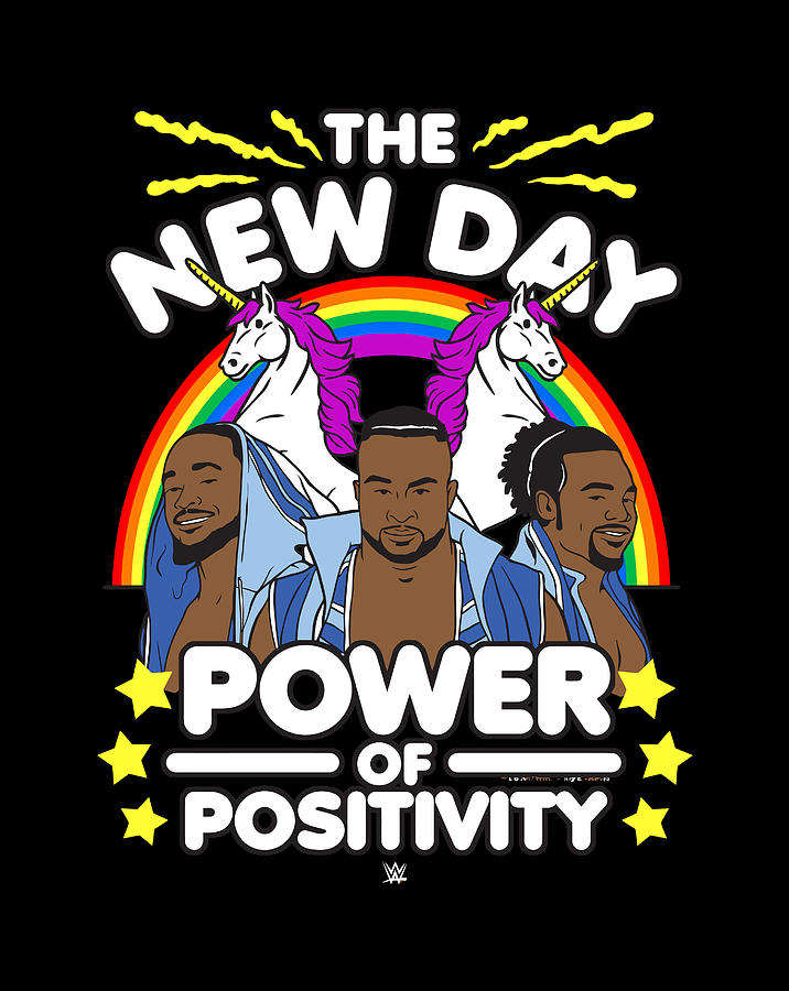 Wwe New Day Cartoon Group Drawing by Lucy Wilk