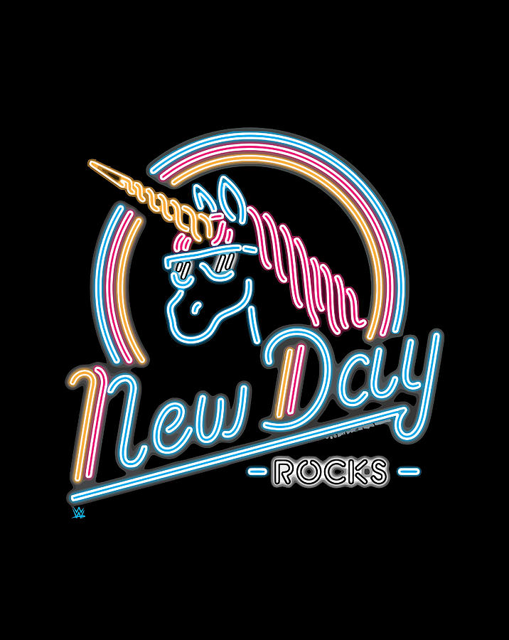 WWE New Day Neon Unicorn Digital Art by Frank Nguyen