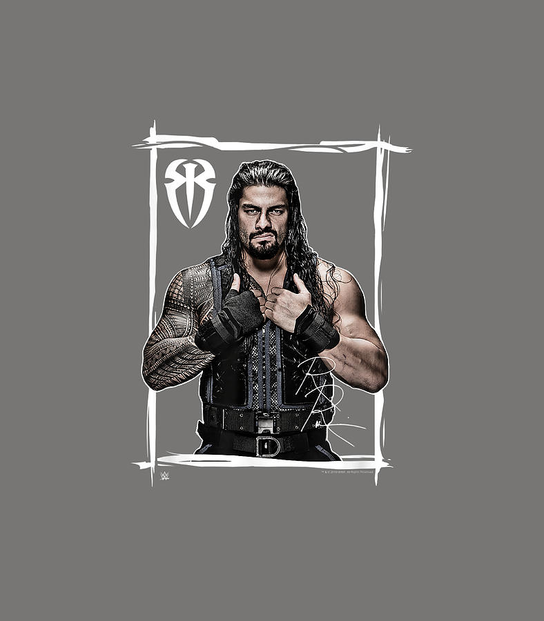 WWE Roman Reigns Black White christmas present bir Digital Art by Arris ...