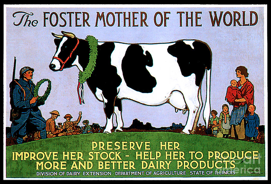 WWI Dairy Products Poster Painting by Richard Fayerweather Babcock ...