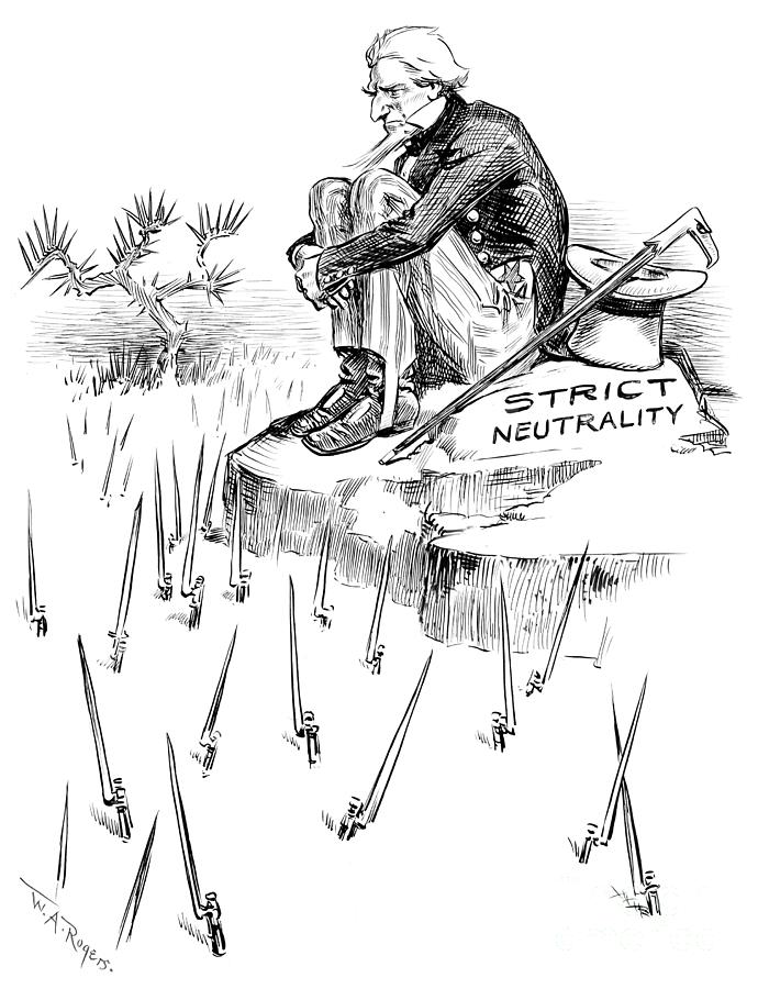 WWI Neutrality, c1914 Drawing by William A Rogers