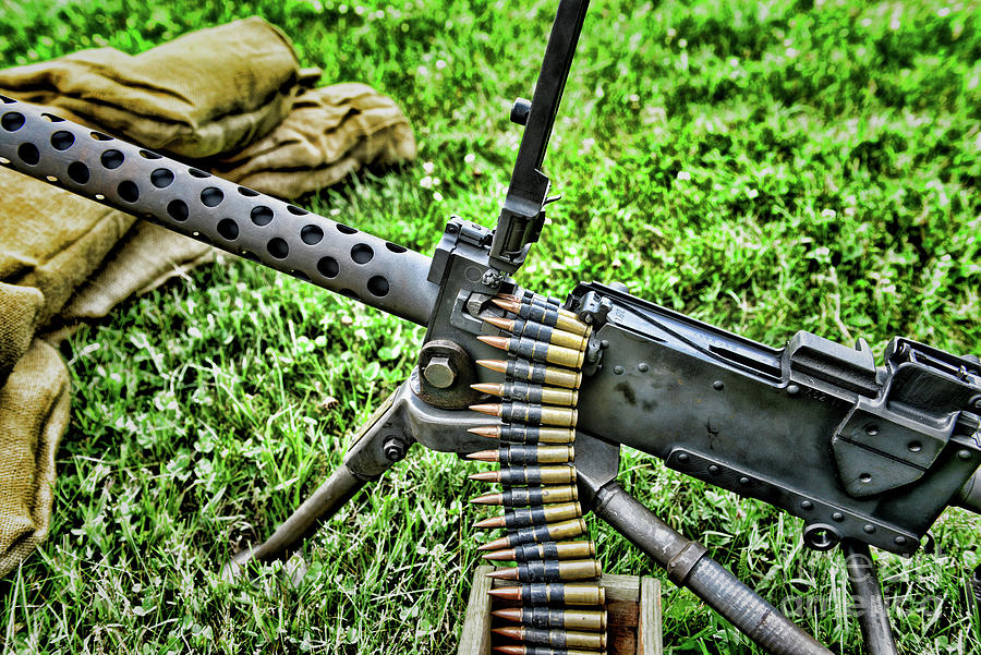 Wwii Browning30 Caliber Light Machine Gun Belt Fed Photograph By Paul
