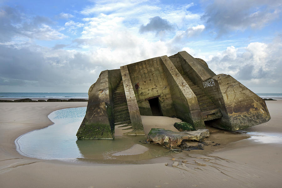 Wwii Bunker On Beach Photograph