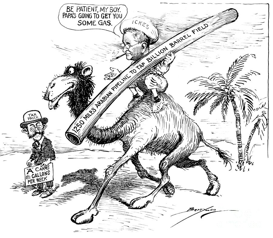 Wwii Cartoon - Rationing, 1944 Drawing by Clifford Kennedy Berryman