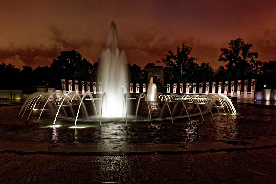 WWII Memorial Fountain Photograph by Doolittle Photography and Art