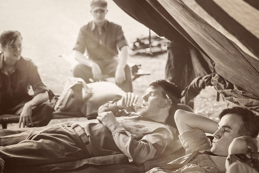 WWII Military Unit - Taking In A Little R&R Photograph by LifeJourneys