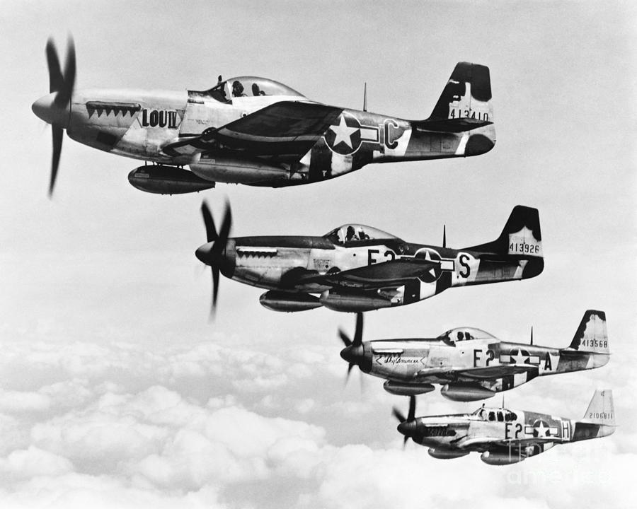 WWII P-51 Mustangs, 1944 Photograph by Granger