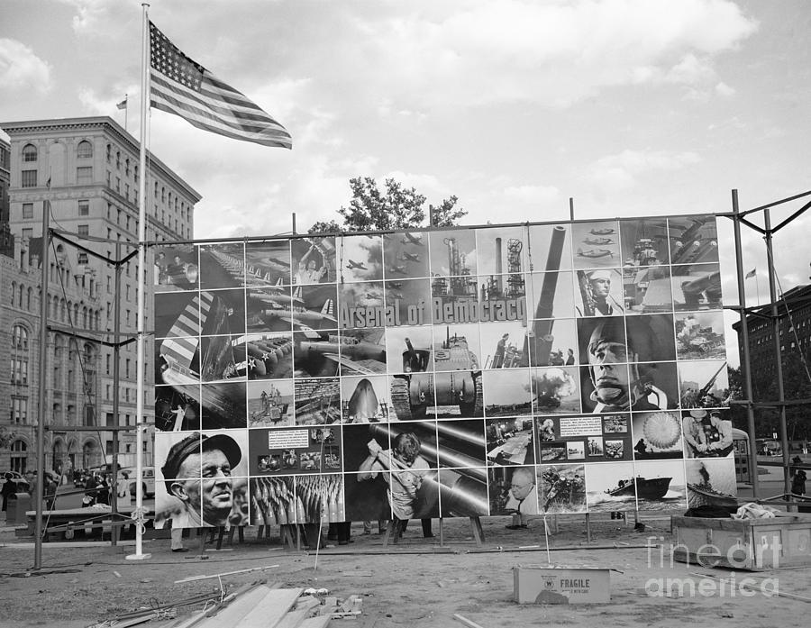 WWII POSTER WALL, c1941 Photograph by Alfred Palmer