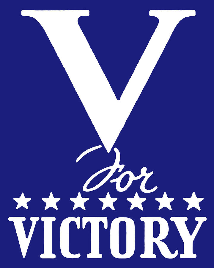 WWII V for Victory Painting by Historic Image | Fine Art America
