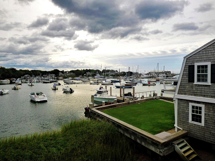 Wychmere Harbor on a Cloudy Day Photograph by Sharon Williams Eng