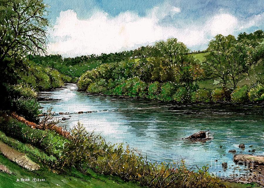 Wyebank River Wye Painting by Andrew Read
