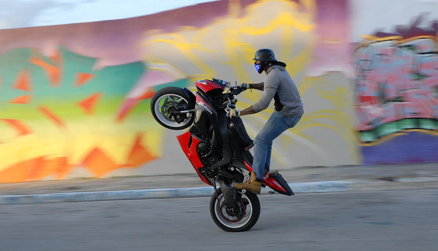 Wynwood - Motorbike Rider, Wynwood District, Miami, Florida Photograph by Earth And Spirit