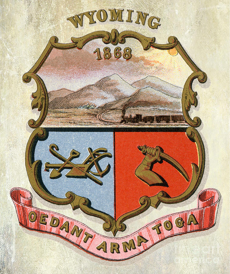 Wyoming Coat of Arms 1876 Photograph by Jon Neidert