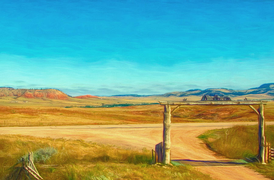 Wyoming Dirt Road Digital Art by Susan Hope Finley