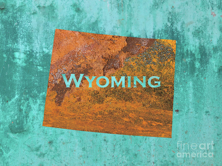 Sleepy Hollow Mixed Media - Wyoming Rust on Teal by Elisabeth Lucas