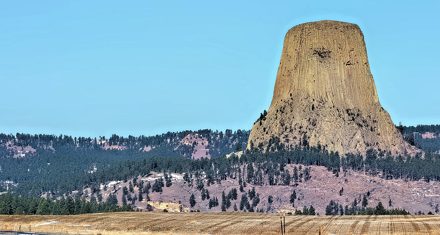 Wyoming Skies Devils Tower Photograph by Cathy Anderson