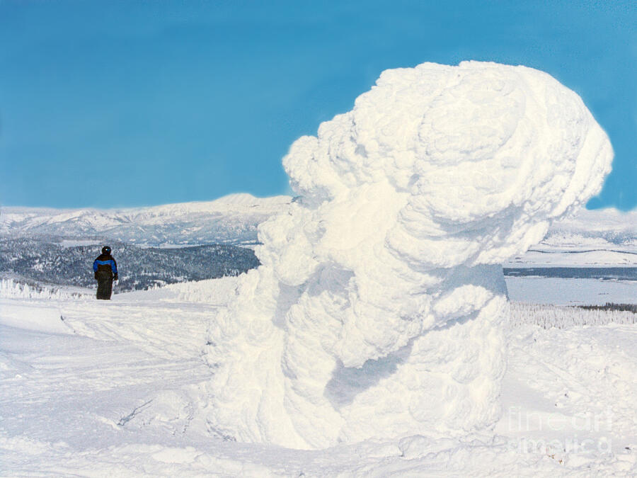 Yellowstone National Park Photograph - Wyoming Snowmobiling by Kathy M Krause