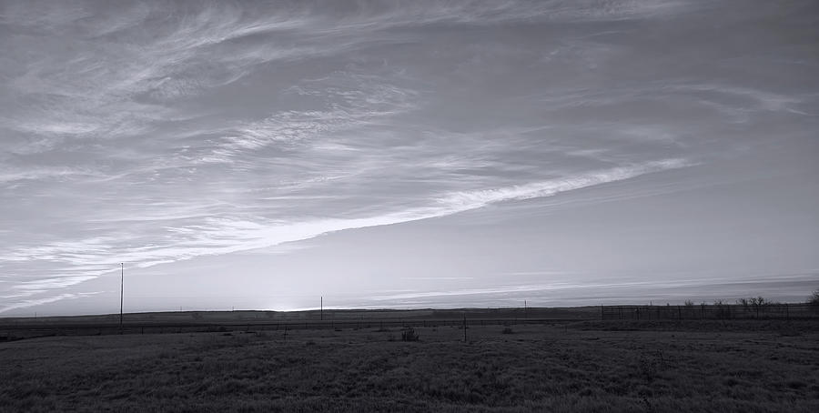 Wyoming Sunrise bw  Photograph by Cathy Anderson