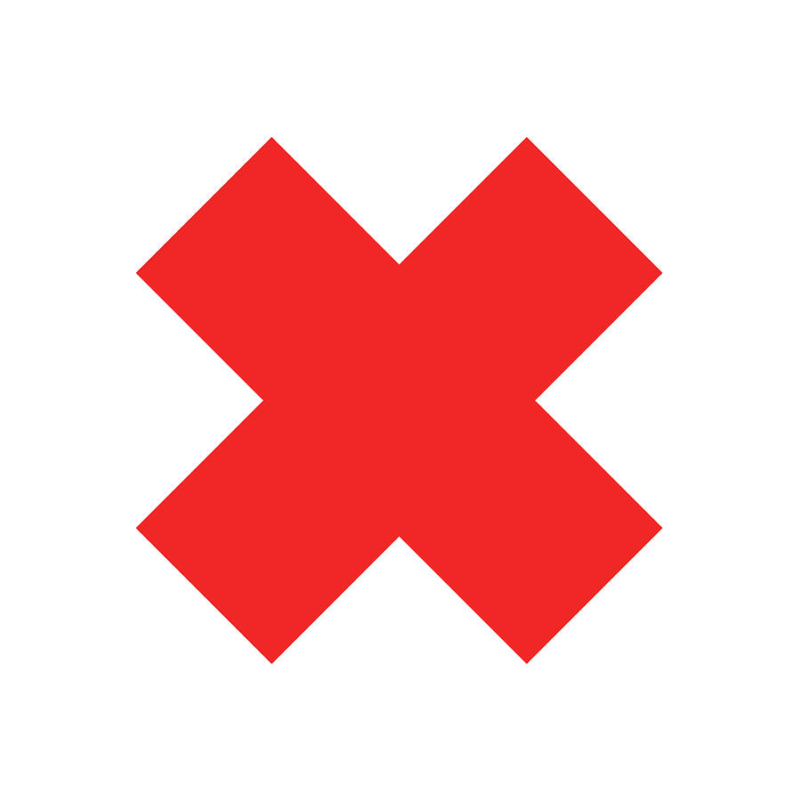 X Cross Pattern 3 - Saltire - Cross Of St. Andrew - Minimal Geometric Pattern - Red Digital Art