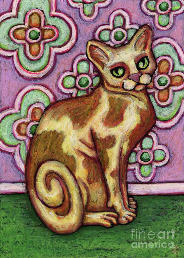 Xavier. The Hauz Katz. Cat Portrait Painting Series. Painting by Amy E Fraser