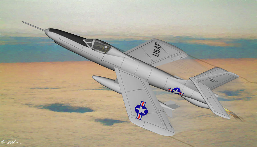 XF-91 Thunderceptor - Art Digital Art by Tommy Anderson
