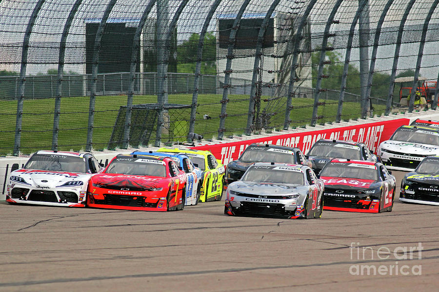 Xfinity Racing close competition IOWA 2019 Photograph by Pete Klinger