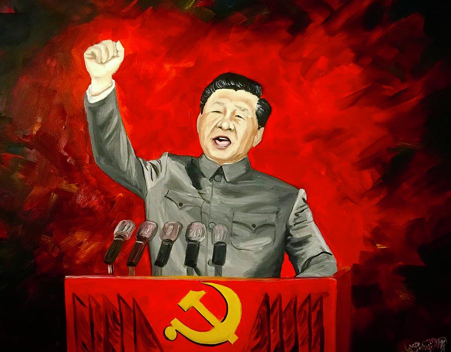 Xi Painting - Xi Jinping by Solveig Inga