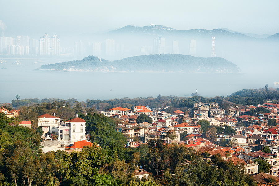 Xiamen city viewed from Gulangyu Photograph by Songquan Deng