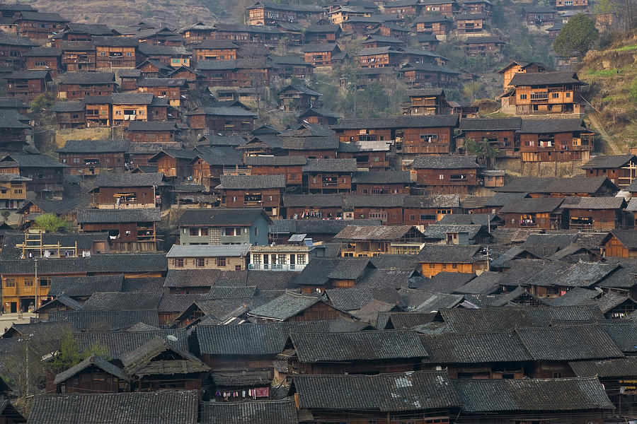 Xijiang village Photograph by Peter Adams