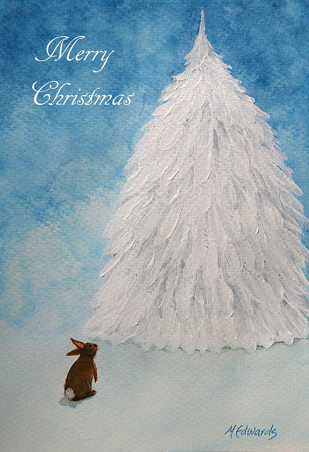 Xmas card template Painting by Marna Edwards Flavell