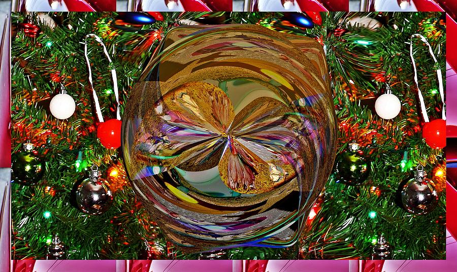 Xmas decoration box and little planet as art Digital Art by Karl Rose