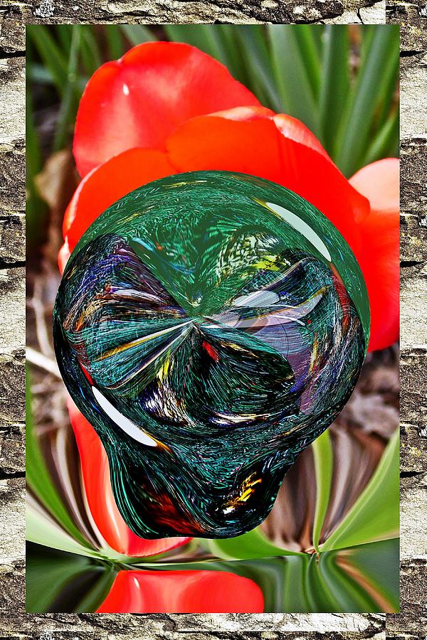 Xmas tree cylinder and little planet as art Digital Art by Karl Rose