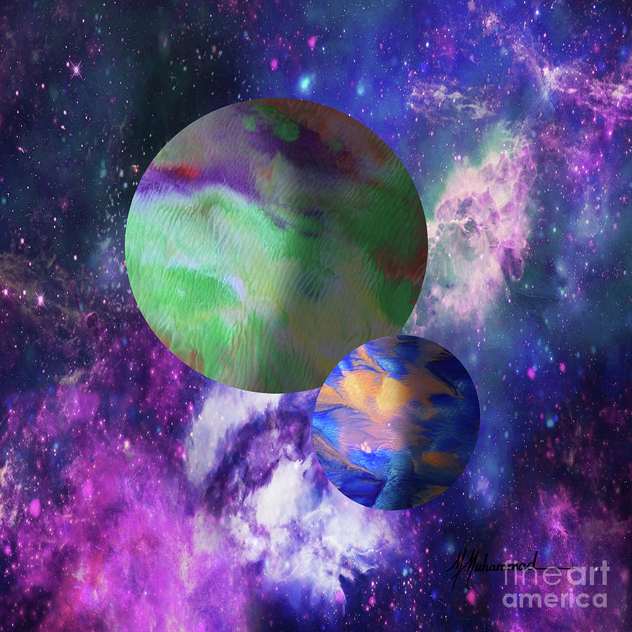 Planet Painting - XO Planets 2 by Marcella Muhammad