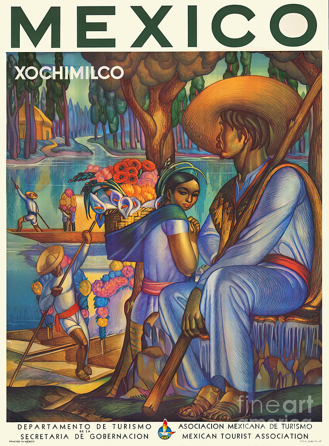Xochimilco Mexico Travel Poster Photograph by Carlos Diaz