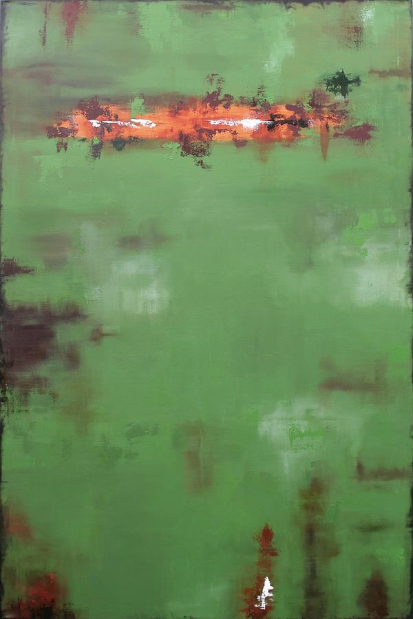 Xxl Green Echoes II Abstract Painting Painting