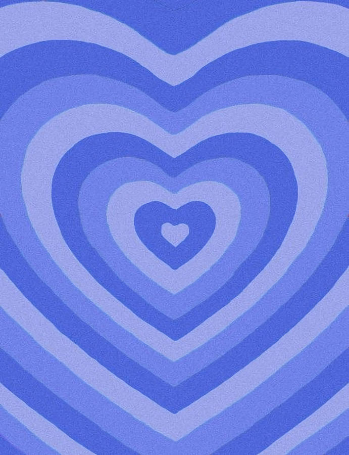 y2k heart blue Poster Copy Copy Painting by Julie Elliot | Fine Art America