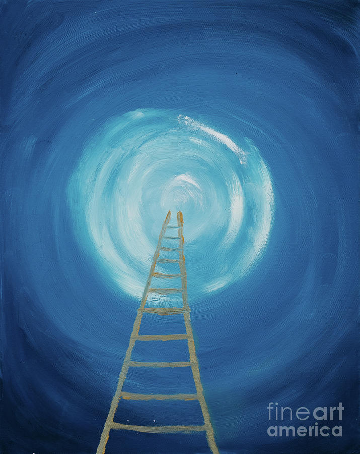 Yaakovs ladder  Painting by Henya Gutnick