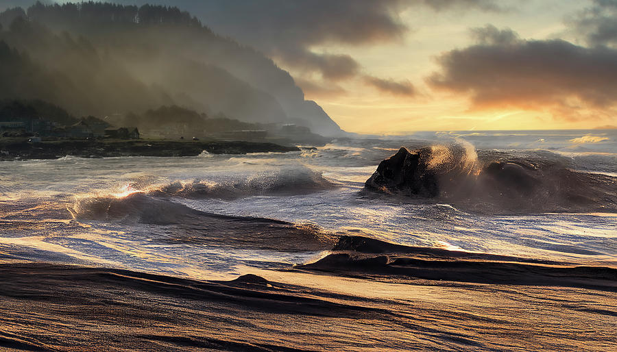 Yachats Shore Photograph by Bill Posner