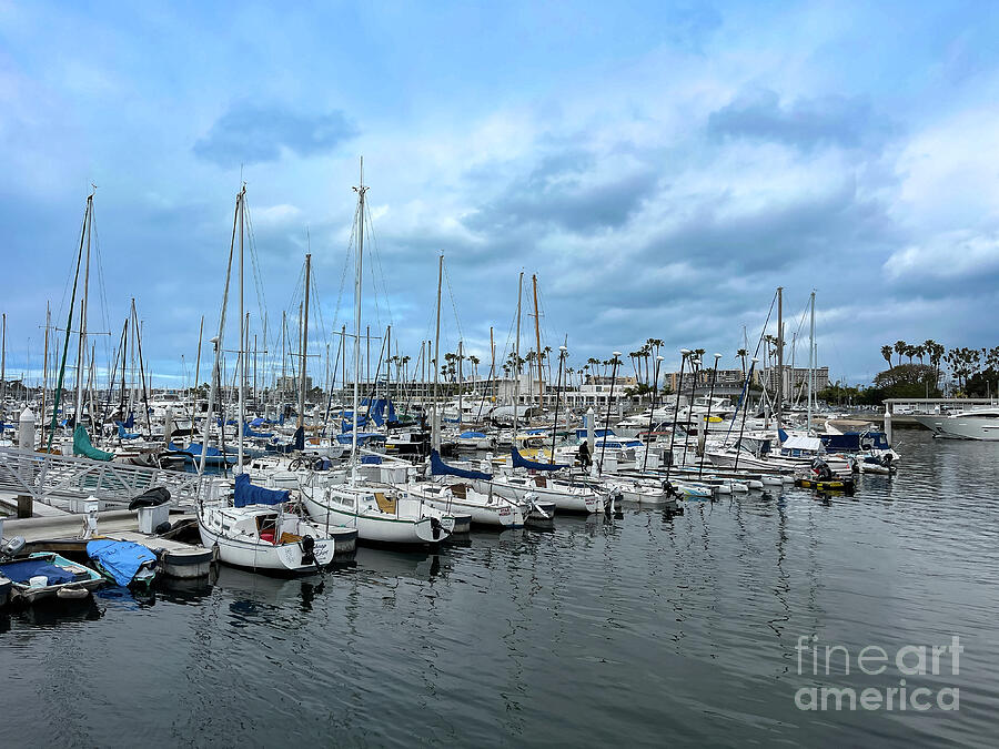 Boat Photograph - Yachts and Clouds by Nina Prommer