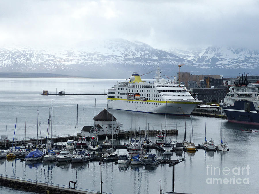 Yachts and Cruise Ship MS Hamburg at Tromso, Norway Photograph by Phil Banks