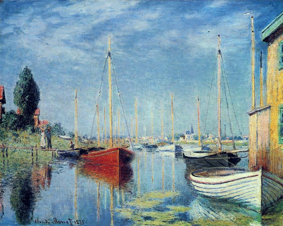 Yachts At Argenteuil - 1875 Painting by Claude Monet | Fine Art America