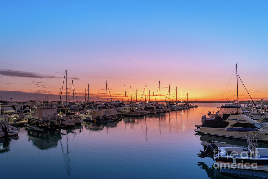 Yachts At Sunset Photograph