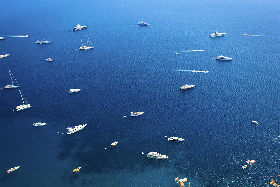 Yachts Near Island Capri Photograph