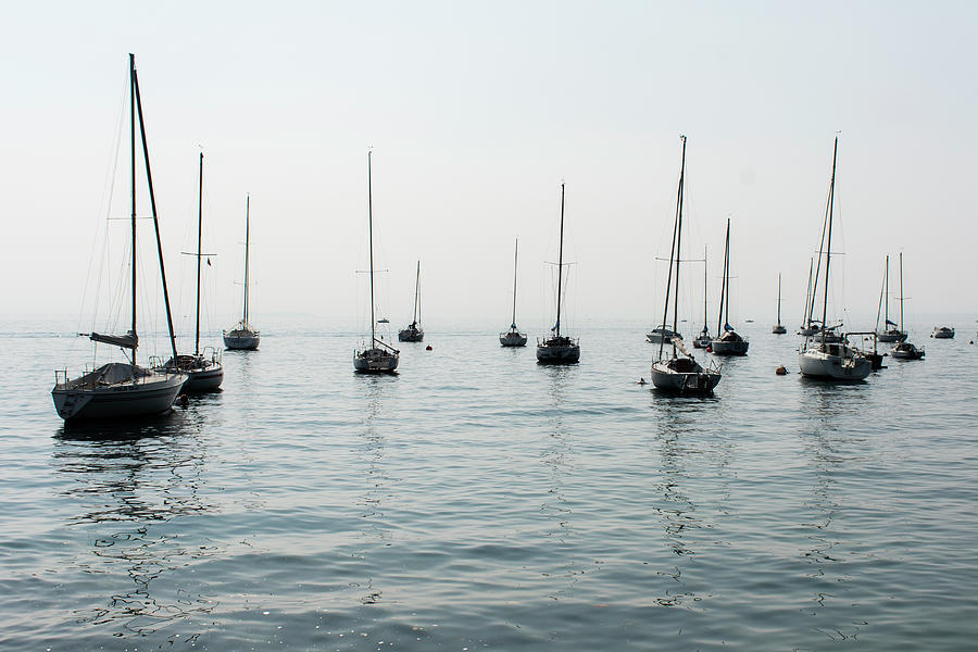 Yachts on Lake Garda Photograph by Stuart Allen