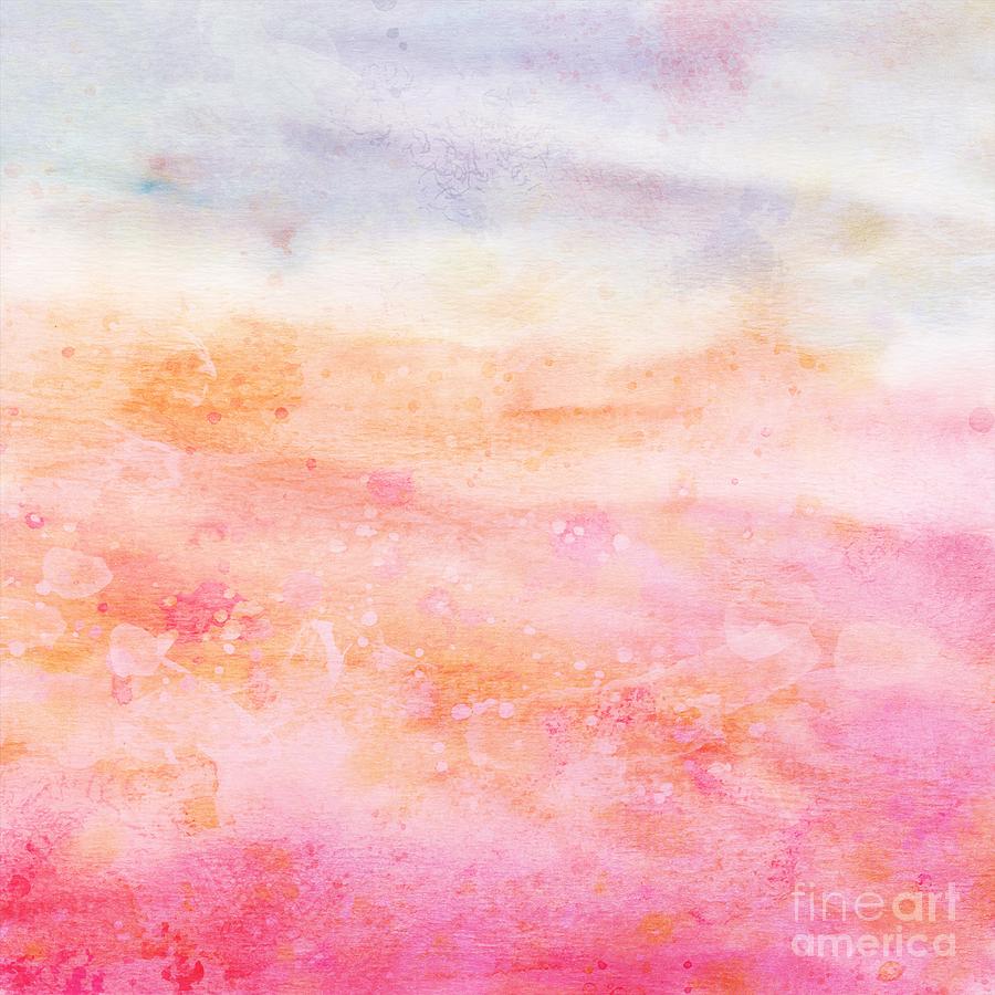 Yakani - Artistic Colorful Abstract Pink Watercolor Painting Digital Art Digital Art by Sambel Pedes