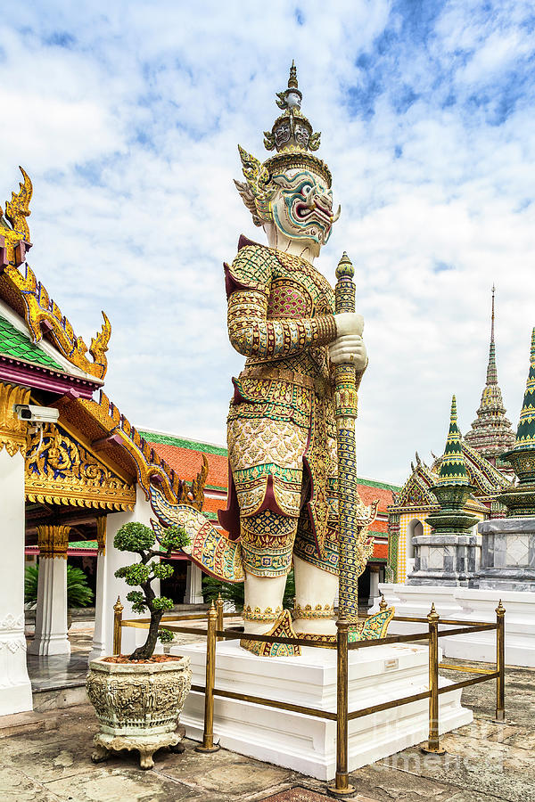 Bangkok Photograph - Yaksha Figure Wat Phra Kaew Bangkok by Colin and Linda McKie